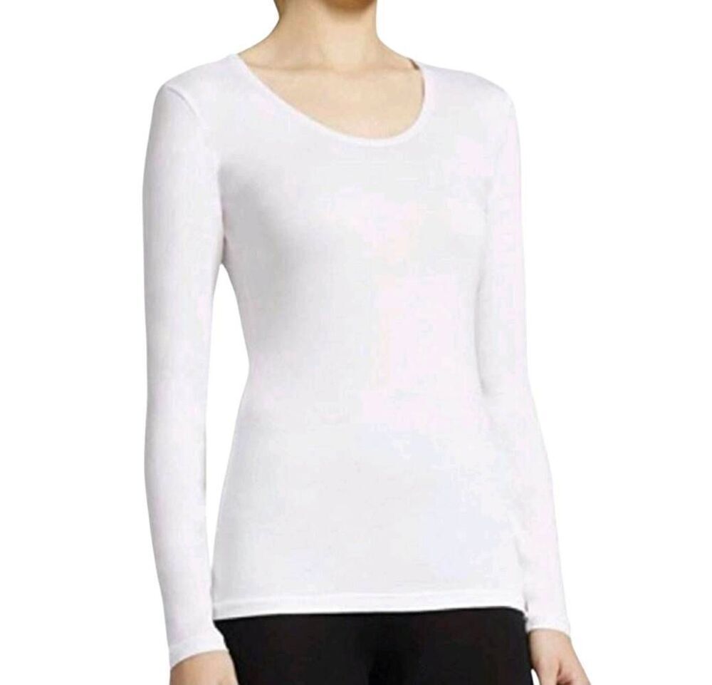 NWT 32 Degrees Heat Women's White Long Sleeve Baselayer Top Size XL